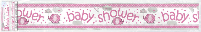 Affiche Baby Shower rose - Umbrellaphants Pink