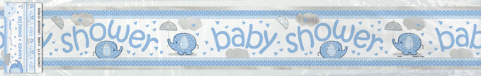 Affiche Baby Shower bleu - Umbrellaphants Blue