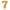 1 Bougie Chiffre 7 Or 9.3cm - Amscan