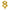 1 Bougie Chiffre 8 Or 9.3cm - Amscan