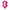 1 Bougie Chiffre 3 Rose 9.3cm - Amscan
