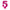 1 Bougie Chiffre 5 Rose 9.3cm - Amscan