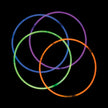 4 Colliers Plastique Lumineux Assortis 56cm - Amscan