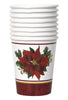 8 gobelets avec fleur étoile de noël élégant- Holly Poinsettia