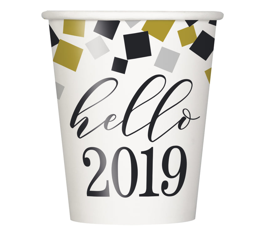 8 gobelets Nouvel An - Happy New Year