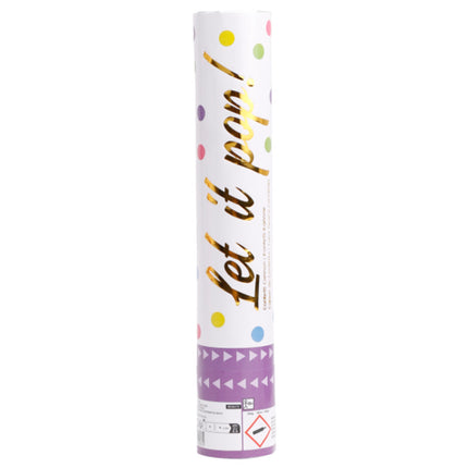 1 Canon Confettis Papier Rond Assortis 28cm - Amscan