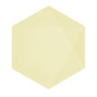 6 Assiettes Hexagonales Décor Jaune 26cm - Amscan