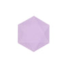 6 Assiettes Hexagonales Décor Violet 15cm - Amscan