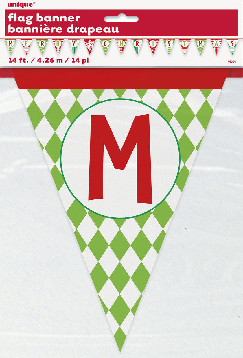 Guirlande à Fanions Merry Christmas - Basic Christmas