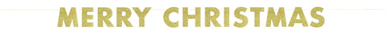 Guirlande dorée brillante Merry Christmas - Basic Christmas
