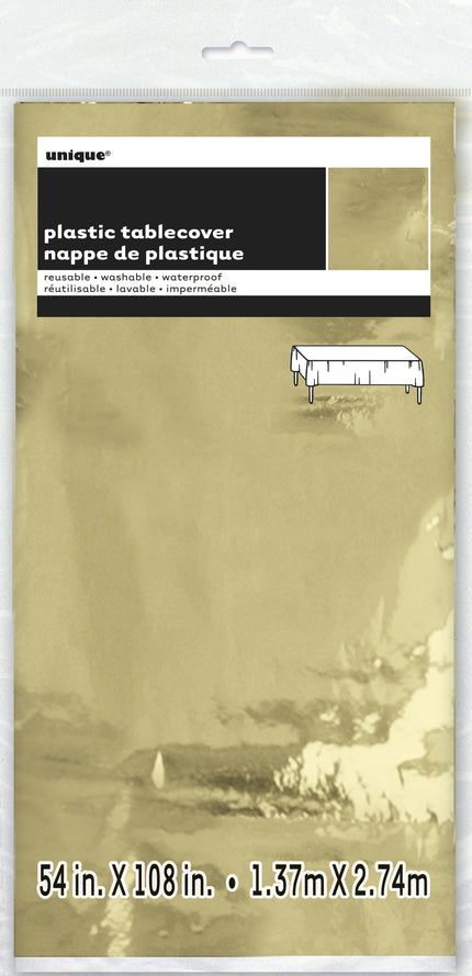 Nappe rectangulaire dorée - Gamme couleur unie