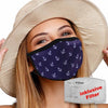 masque textile lavable avec filtre actif bleu ancres