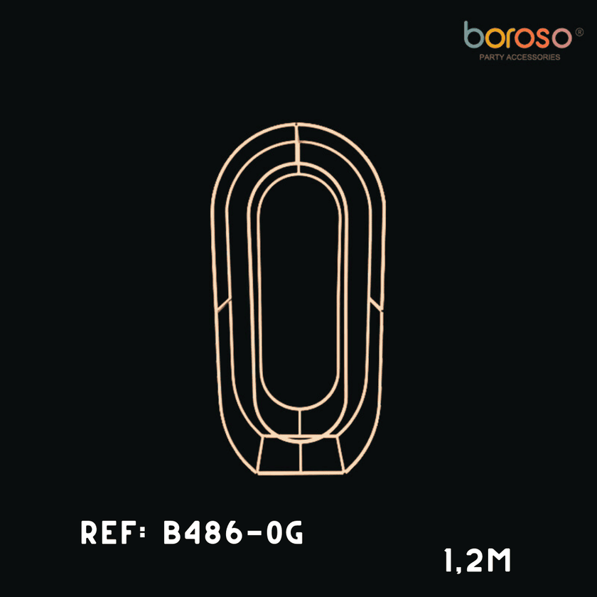 Cadre Chiffre Zéro (0) Métal Gold - Borosino