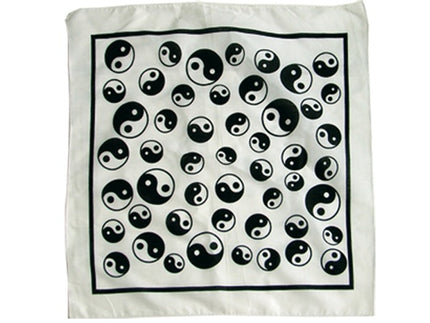 bandana petits ying & yang blanc