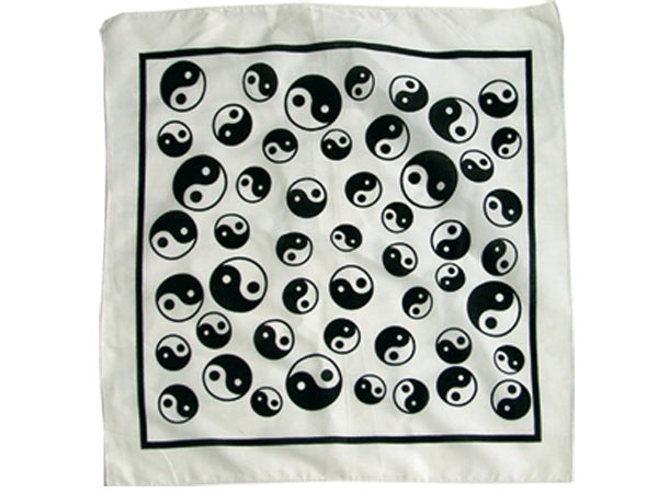 bandana petits ying & yang blanc
