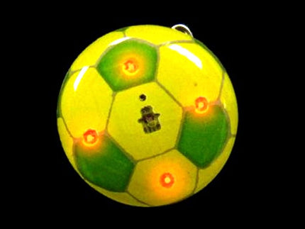 badge/magnet led football jaune & vert