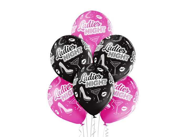 lot de 6 ballons de fête motif ladies night mix 30cm
