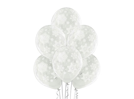 lot de 6 ballons de fête motif flocons de neige 30cm