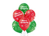 lot de 6 ballons de fête motif merry christmas mix 30cm