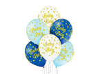 lot de 6 ballons de fête motif baby boy mix 30cm