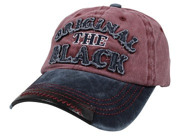 casquette coton vintage the original black noir rouge