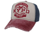 casquette coton vintage nypd rouge blanc bleu