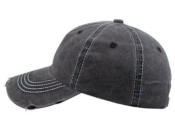 casquette coton rétro vintage unie noir