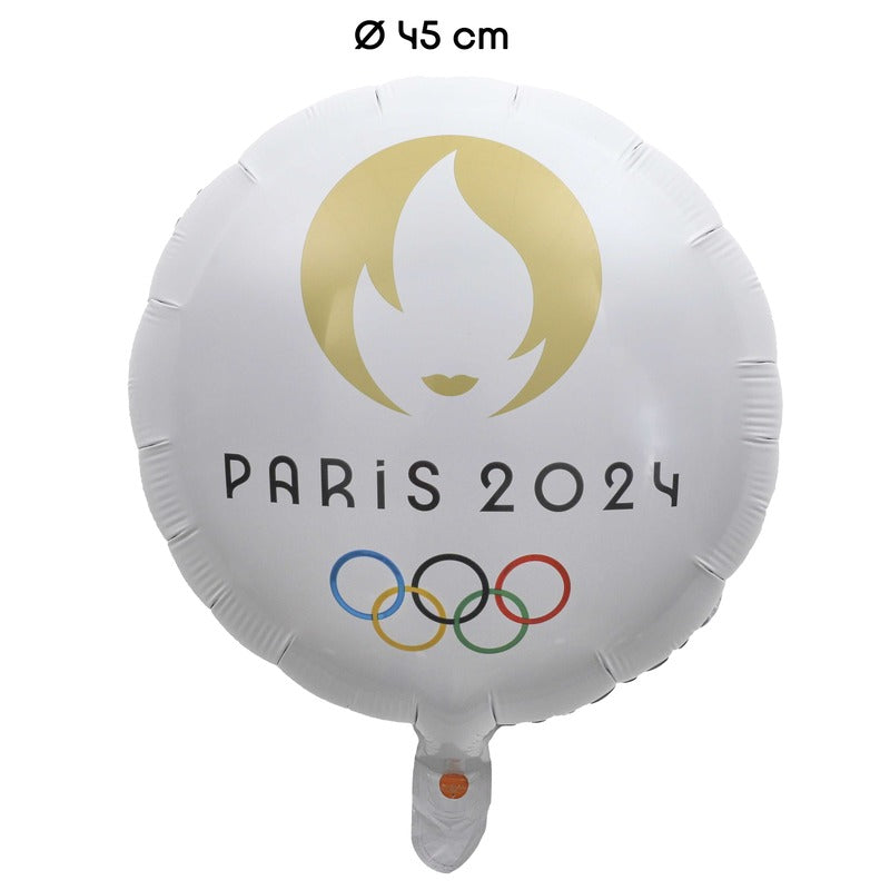 Ballon Aluminium Rond Blanc 18