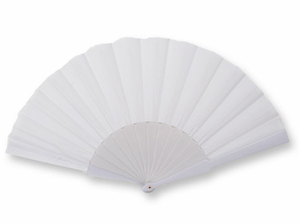 éventail plastique blanc 23cm