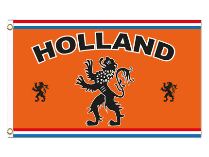drapeau pays bas 90x150cm avec inscription holland