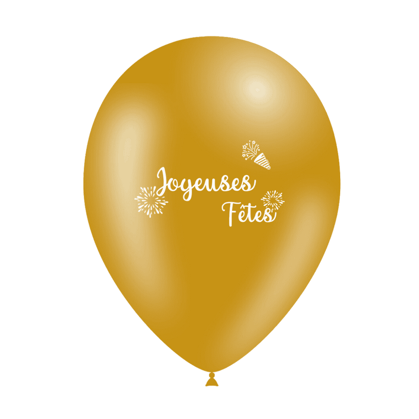 8 BAL HG95 Joyeuses Fêtes OR sens hélium 1 face