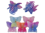 pince à cheveux transparente bicolore papillon mix 5x4.5cm