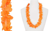 collier de fleurs tahiti orange 60mm