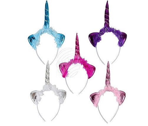 serre-tête licorne avec fourrure mix