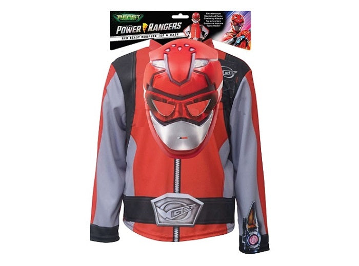 t-shirt avec masque power ranger™ rouge enfant taille unique