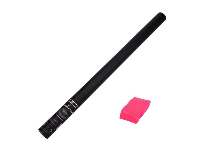 canon à confettis papier uv rose pink ignifugés 80cm