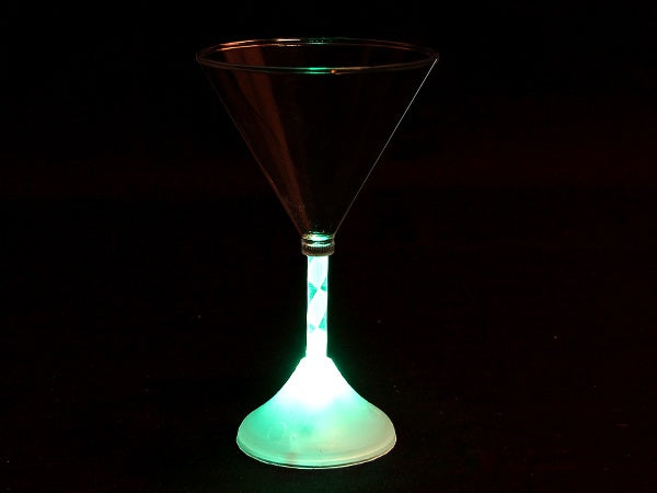 verre à champagne large lumineux led 18cm