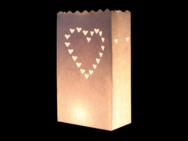 lanterne de jardin coeur blanc