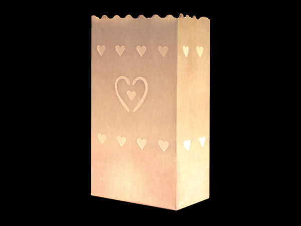 lanterne de jardin multi-coeurs blanc