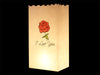 lanterne de jardin avec rose i love you