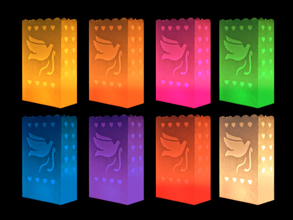 lanterne de jardin colombe & coeurs mix