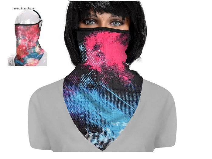 foulard de protection avec attache-oreilles st-041