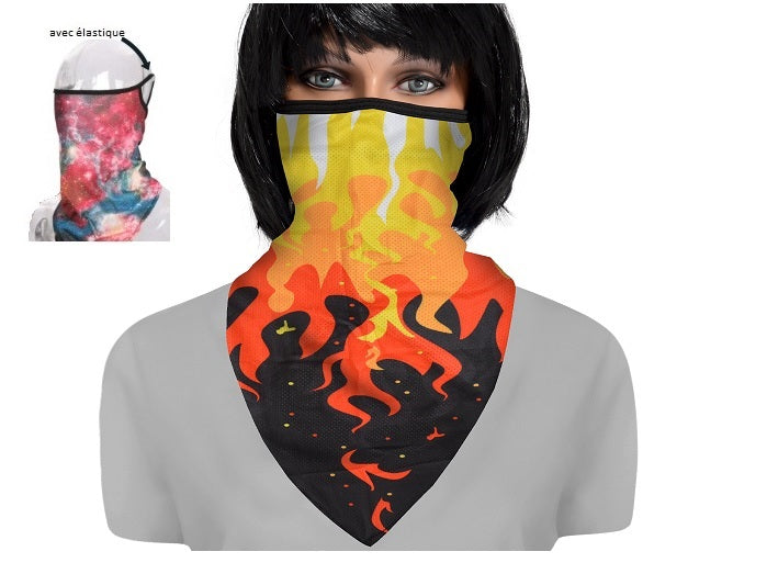 foulard de protection avec attache-oreilles st-043
