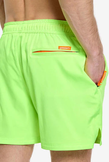 Short de bain OppoSuits Neon Lucky Lime