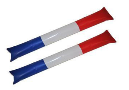 paire de batons air bang gonflables bleu blanc rouge france