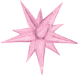 26” Light Pink Matte & Shiny Leopard Print Starburst - Prima