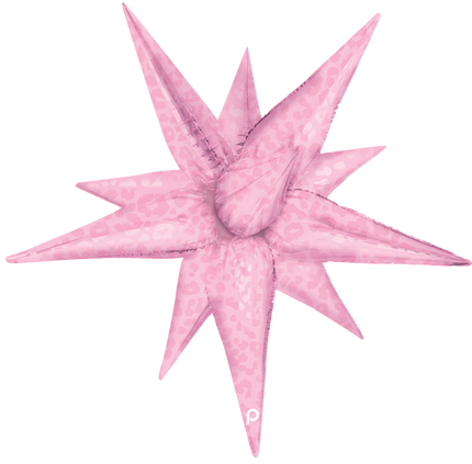 26” Light Pink Matte & Shiny Leopard Print Starburst - Prima