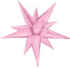 26” Light Pink Matte & Shiny Leopard Print Starburst - Prima