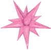 40” Dark Pink Matte & Shiny Leopard Print Starburst - Prima