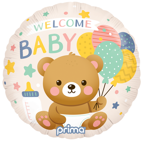 1 Ballon Alu Welcome Baby Bear 18